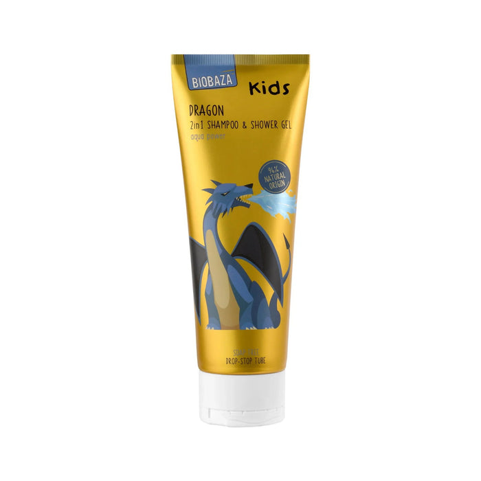 Gel de duș și șampon 2 în 1 Biobaza Dragon Kids, cu Aloe Vera, 250 ml