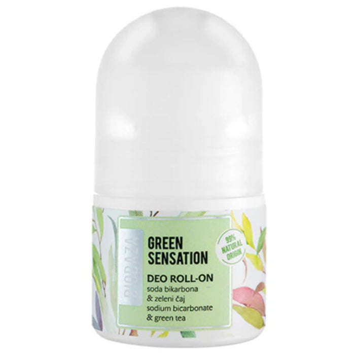 Deodorant roll-on Biobaza Green Sensation, fără alcool, răcoritor, pentru femei, 20 ml