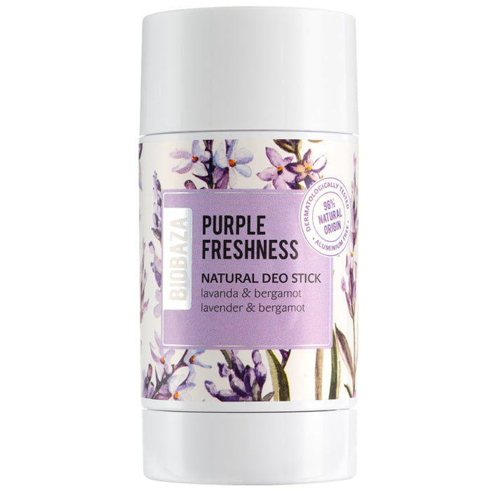 Deodorant stick Biobaza Purple Freshness, cu lavandă și bergamotă, unisex, 50 ml