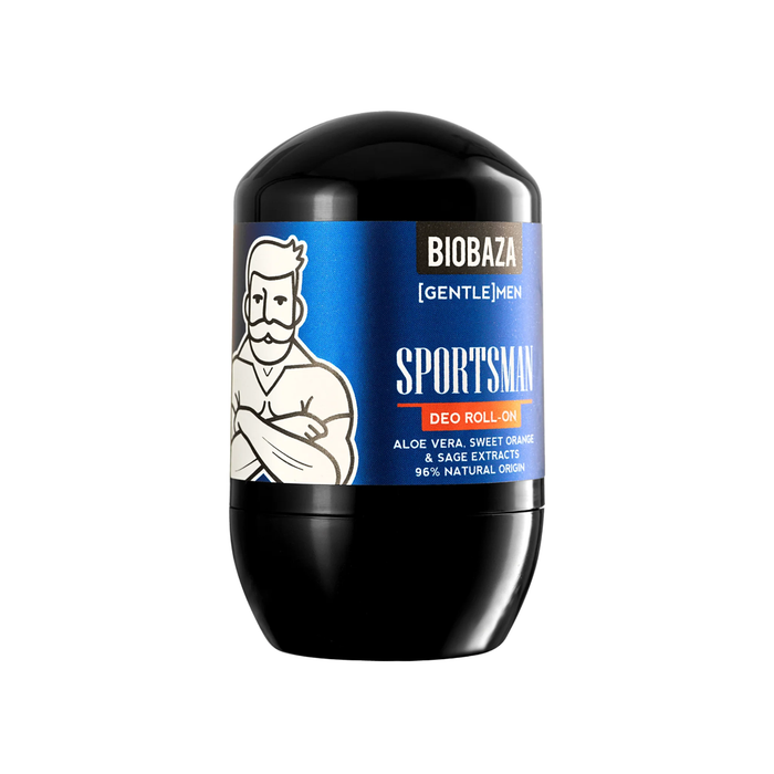 Deodorant roll-on Biobaza Sportsman, pentru bărbați, Orange & Sage, 50 ml