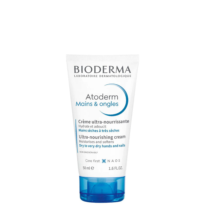 Cremă pentru mâini Bioderma Atoderm, hidratantă, pentru mâini și unghii uscate până la foarte uscate, 50 ml