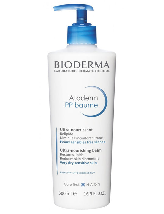 Balsam Bioderma Atoderm PP, ultra-nutritiv, pentru față și corp, piele foarte uscată și sensibilă, 500 ml