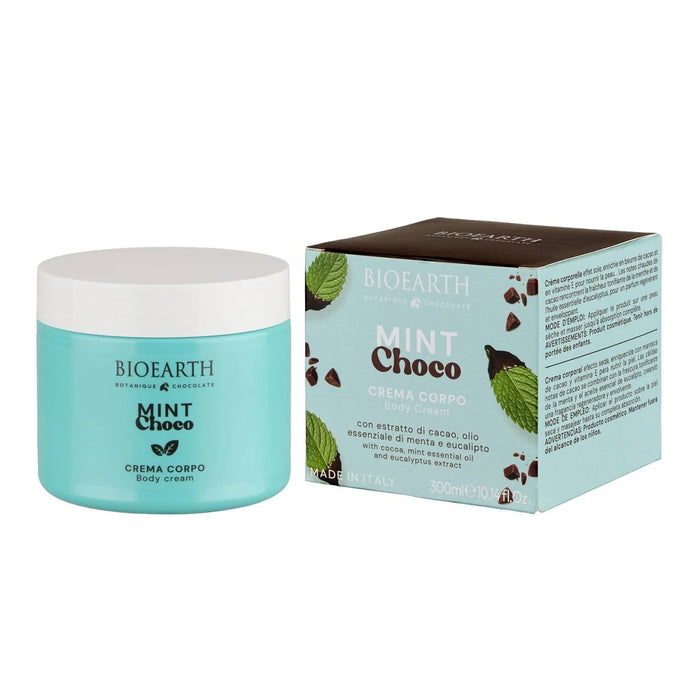 Cremă de corp Bioearth Mint Choco, hidratantă și emolientă, pentru utilizare zilnică, 300 ml