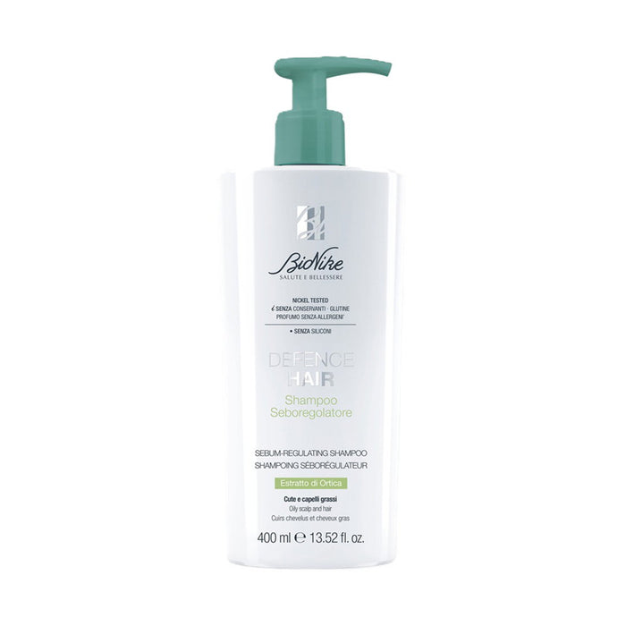 Șampon BioNike Defence Hair, purifiant și sebo-reglator, pentru păr gras, 400 ml