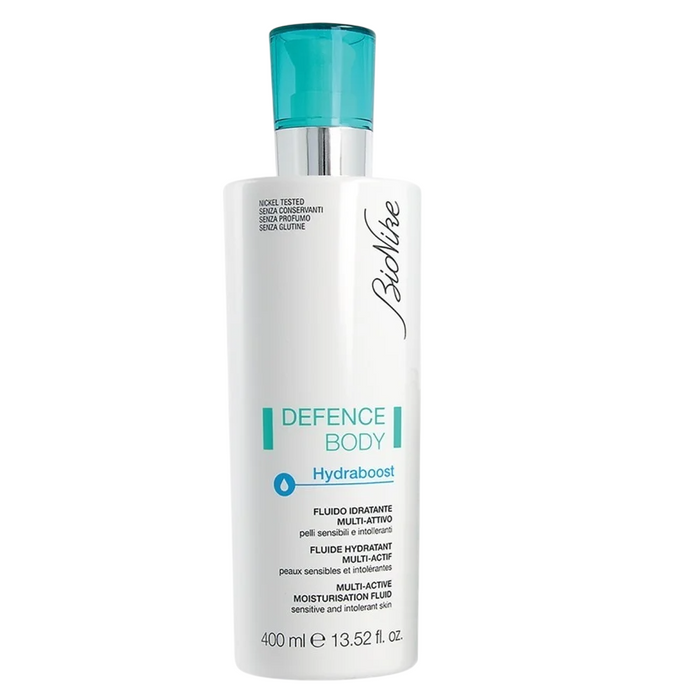 Fluid de corp BioNike Defence Body Hydraboost, hidratant, pentru piele sensibilă și intolerantă, 400 ml