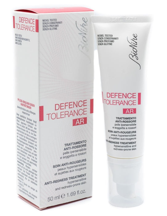 Cremă de față BioNike Defence Tolerance AR, calmantă și protectoare, antiroșeață, de zi și de noapte, 50 ml