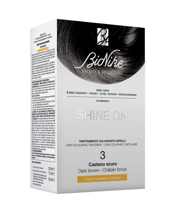 Vopsea permanentă de păr BioNike Shine On, nuanța 3 Dark Brown, 1 buc