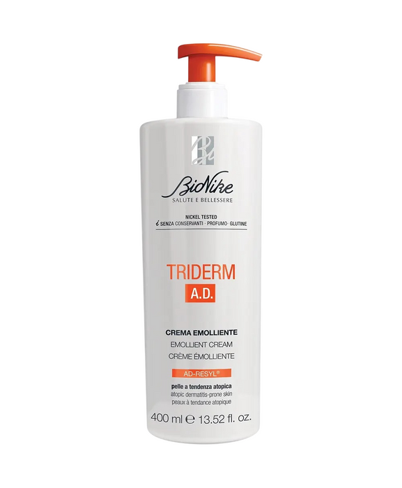 Cremă emolientă BioNike Triderm A.D., pentru față și corp, pentru pielea cu tendință atopică, 400 ml