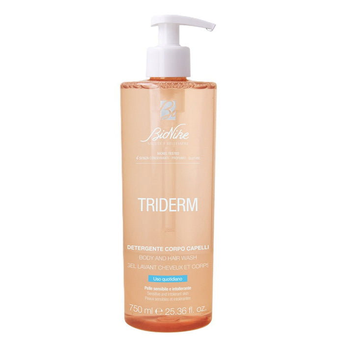 Gel de duș BioNike Triderm Cleansing & Refreshing, pentru corp și păr, pentru piele sensibilă, 750 ml