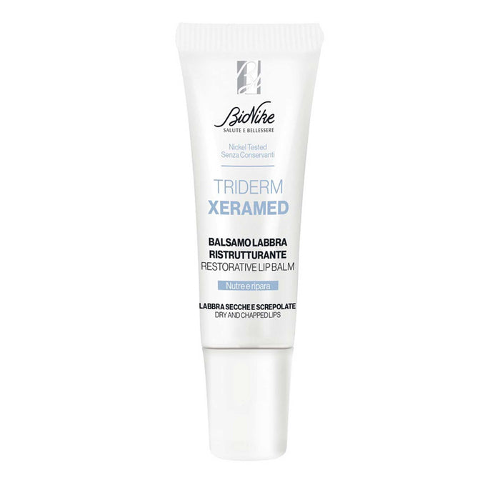 Balsam de buze BioNike Triderm Xeramed, nutritiv și reparator, pentru buze uscate și crăpate, 10 ml