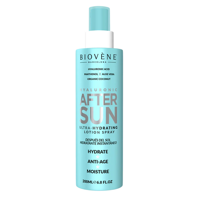 Loțiune după soare Biovene Hyaluronic Aftersun, cu acid hialuronic, hidratantă, spray, 200 ml, tester