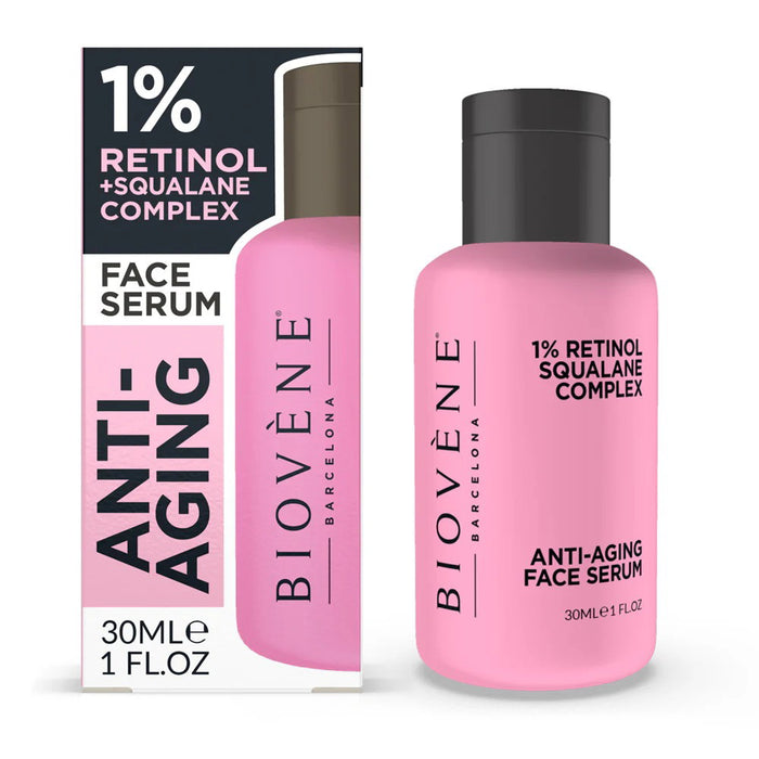 Ser de față Biovene Anti-Aging, antiîmbătrânire, cu 1% retinol și squalane, 30 ml