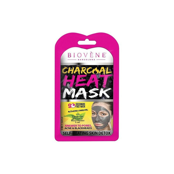 Mască de față Biovene Charcoal Heat Mask, cu cărbune activ, peel-off, 12,5 ml, tester