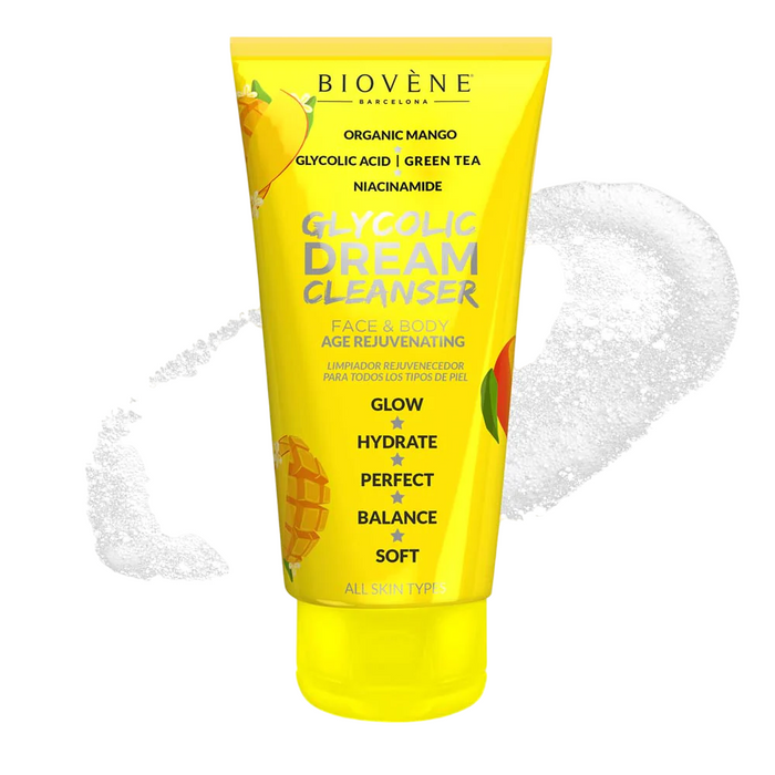Gel de curățare Biovene Dream Cleanser, cu acid glicolic, pentru față și corp, 200 ml, tester