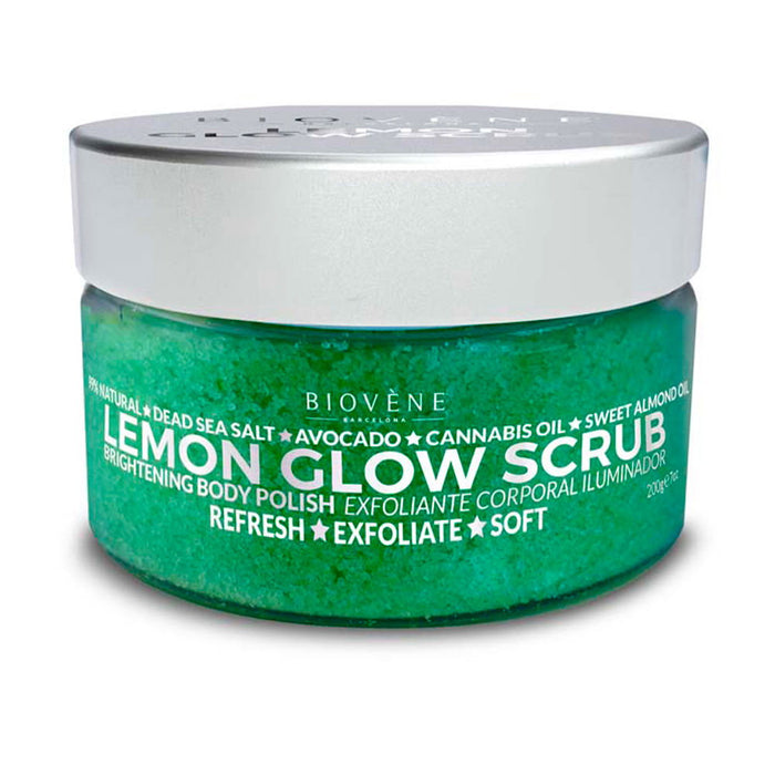 Exfoliant pentru corp Biovene Glow, cu lămâie, iluminator, 200 g, tester
