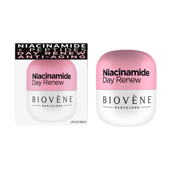 Cremă de față Biovene Niacinamide Day Renew, antiîmbătrânire, cu niacinamidă și peptide, 50 ml
