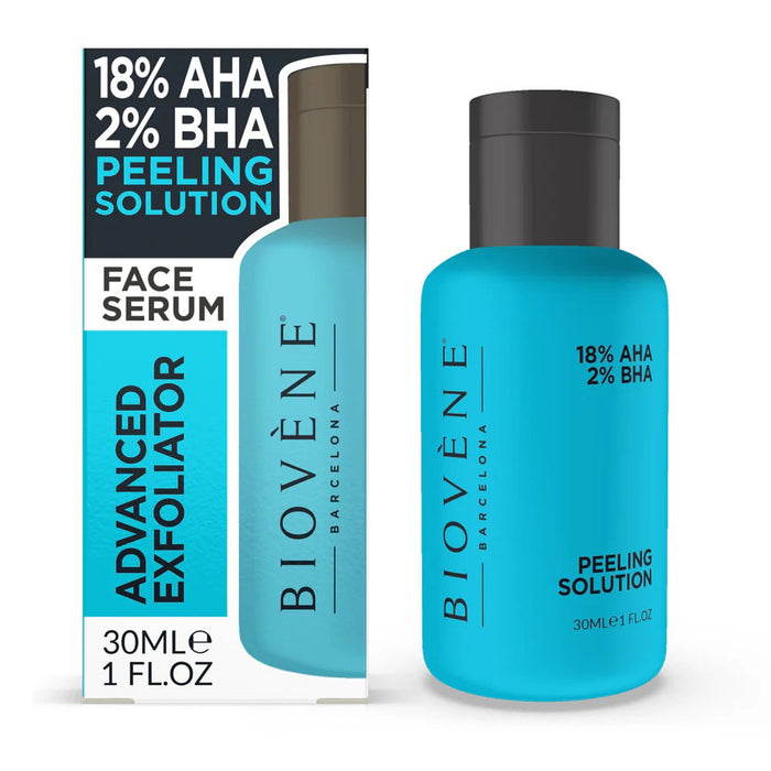 Ser exfoliant Biovene Peeling Solution, 18% AHA + 2% BHA, pentru față, 30 ml