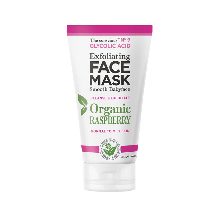 Mască de față Biovene The Conscious No.9, exfoliantă cu acid glicolic, pentru ten normal până la gras, 50 ml, tester