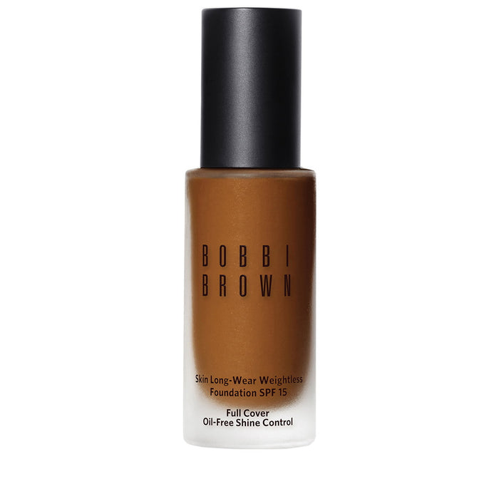 Fond de ten lichid Bobbi Brown Skin Long-Wear Weightless, acoperire completă, nuanța 080 Neutral Almond, SPF 15, 30 ml