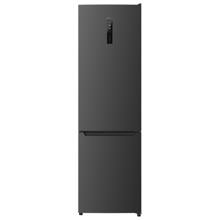 Frigider combină Cecotec Bolero CoolMarket Combi 356 Dark D, 356 l, 200 cm, clasa D, inox închis