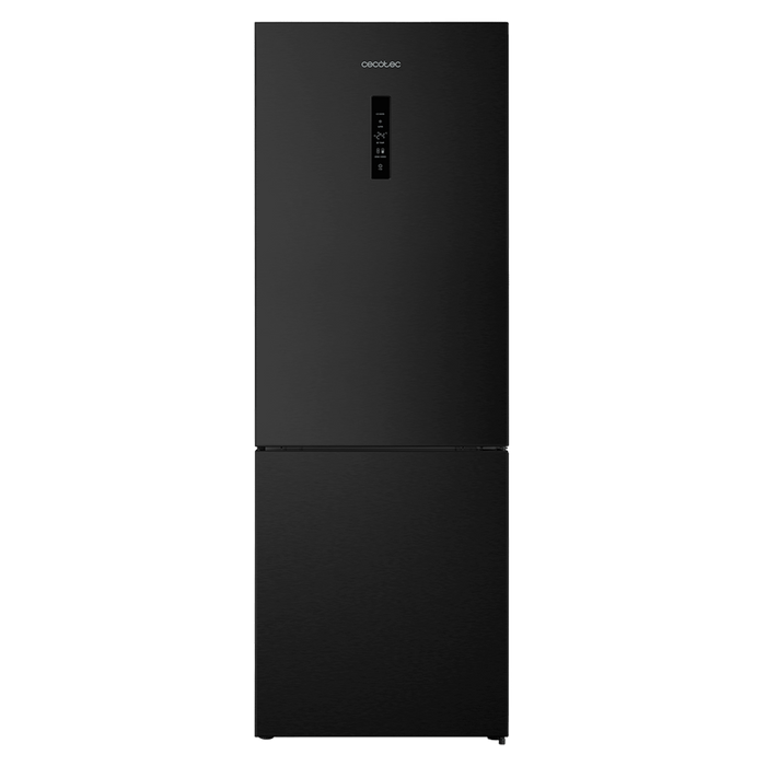 Frigider combină Cecotec Bolero CoolMarket Combi 495 Dark E, 495 l, Total No Frost, clasa E, inox închis