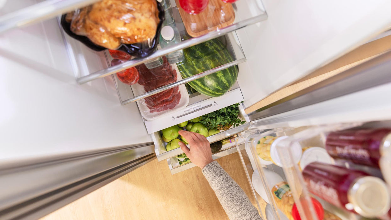 Frigider side by side Cecotec Bolero CoolMarket SBS 592, 592 l, Total No Frost, clasa E, inox