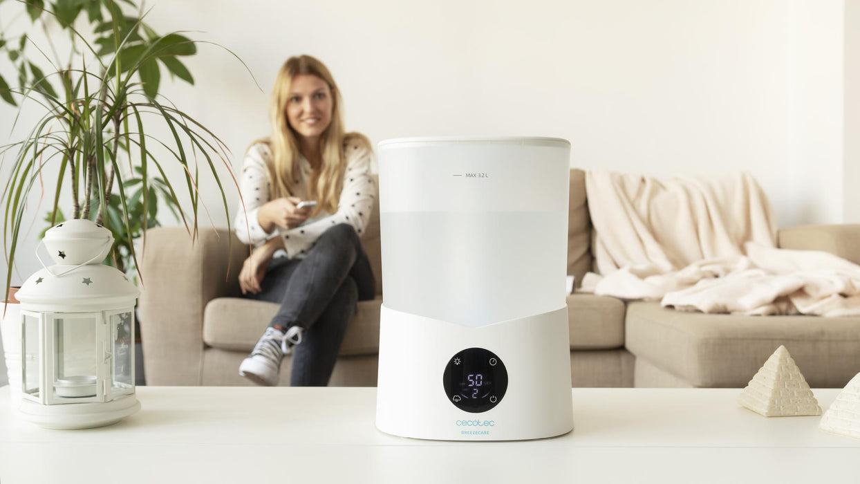 Umidificator Cecotec BreezeCare 2600 Light Smart, 3,2 l, 260 ml/h, 25 W, alb