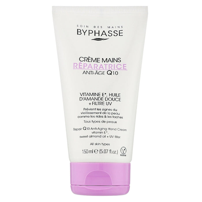 Cremă de mâini Byphasse Anti-Âge Q10, reparatoare, antiîmbătrânire, 150 ml, tester