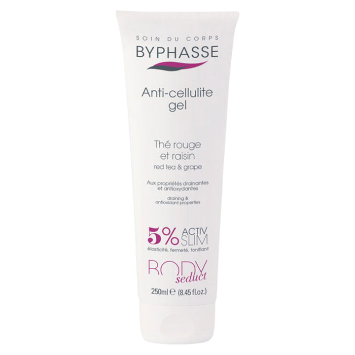 Gel anticelulitic Byphasse Anti-cellulite, cu ceai roșu și struguri, 250 ml, tester