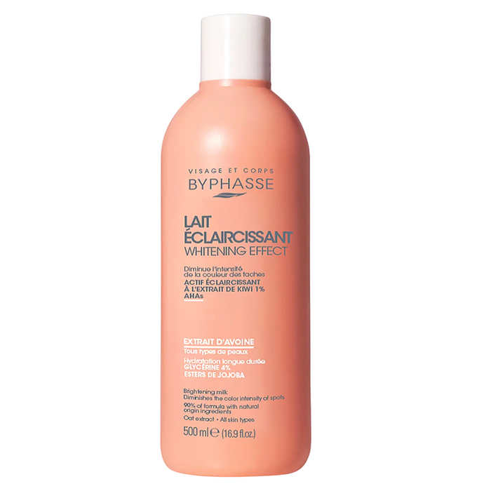 Lapte de corp Byphasse Extract de ovăz, efect iluminator, pentru toate tipurile de piele, 500 ml