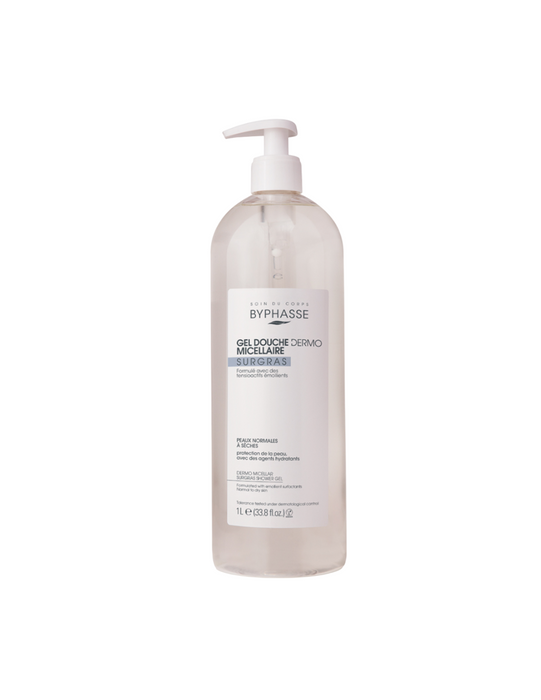Gel de duș Byphasse Dermo Micellar, curățare blândă, pentru piele normală până la uscată, 1000 ml, tester