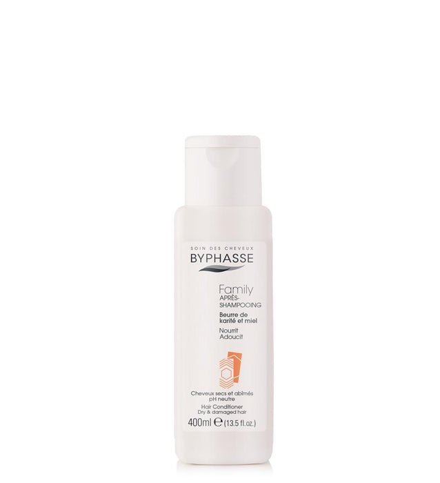 Balsam de păr Byphasse Family, hrănitor, cu unt de shea și miere, 400 ml, tester