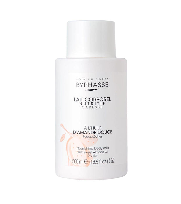 Lapte de corp Byphasse Sweet Almond, hrănitor, pentru piele uscată, 500 ml