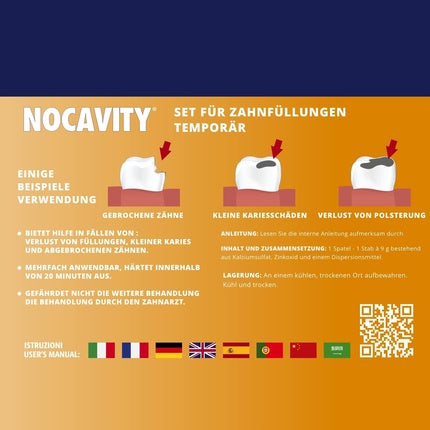 Ciment Dentar, Nocavity, Set Umplere Temporară, Bej