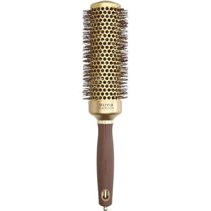 Perie Rotundă, Olivia Garden, Expert Blowout Speed Wavy Bristles Gold & Brown 45, Culoare Aurie și Maro