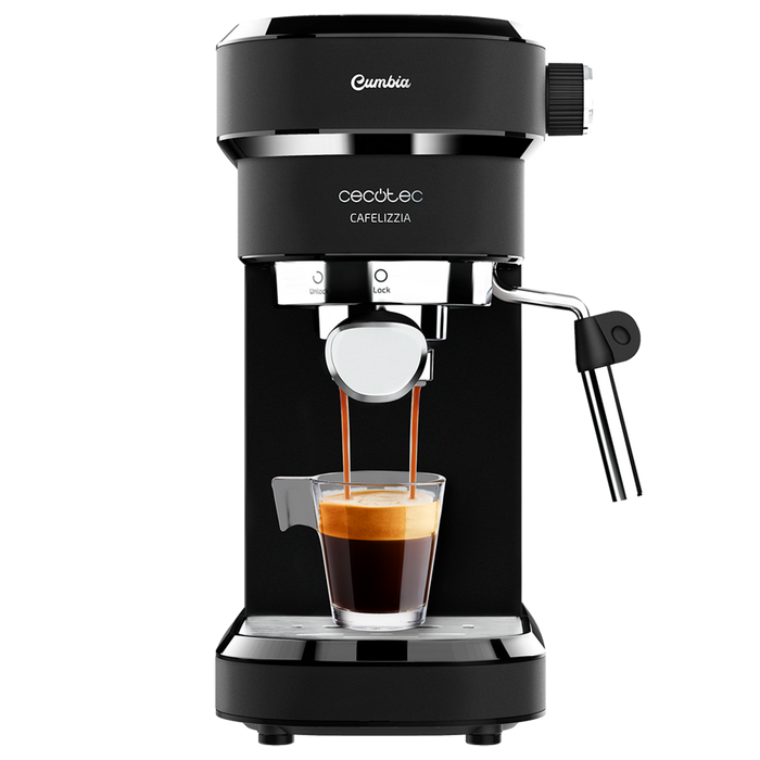 Espressor Cecotec Cafelizzia 790 Black, 1350 W, 20 bar, rezervor 1,2 l, negru