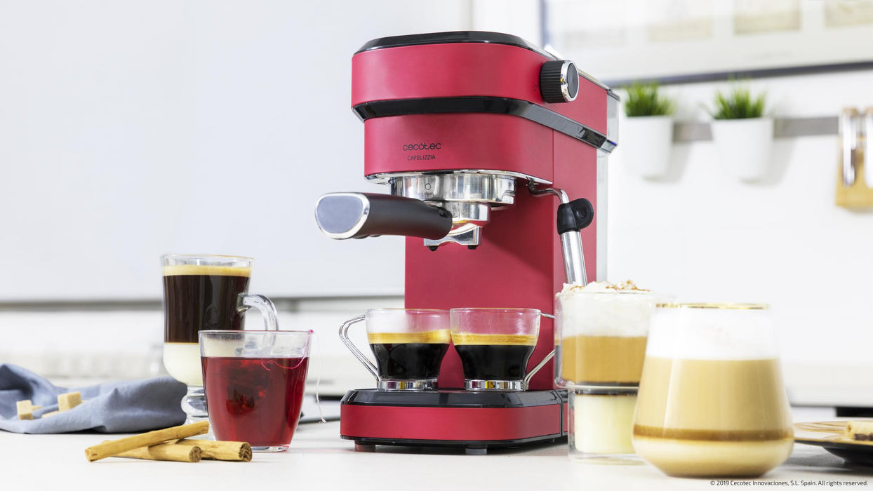 Espressor Cecotec Cafelizzia 790 Shiny, 1,2 l, 1350 W, 20 bar, roșu