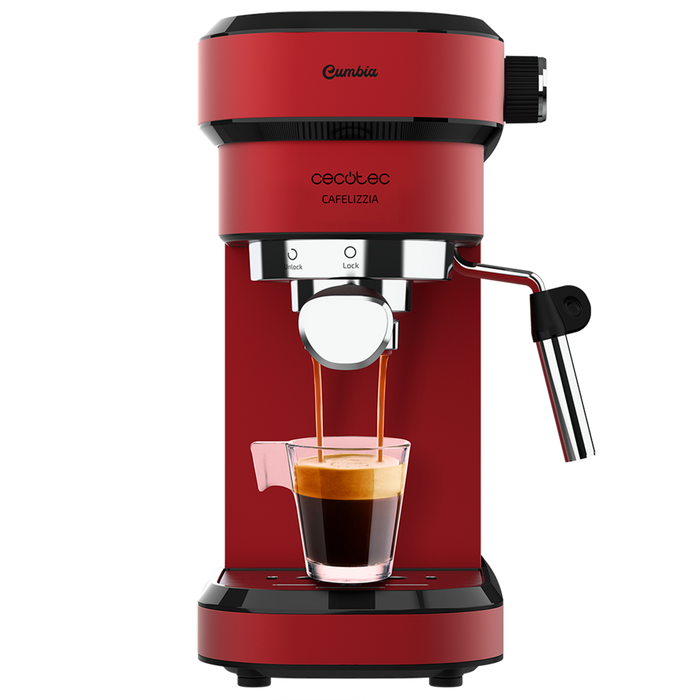 Espressor Cecotec Cafelizzia 790 Shiny, 1,2 l, 1350 W, 20 bar, roșu