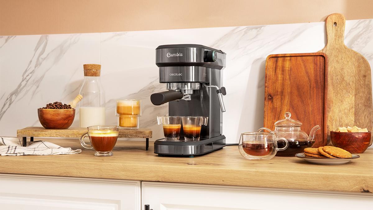 Espressor Cecotec Cafelizzia 890 Grey, 1350 W, 20 bar, rezervor 1,2 l, inox