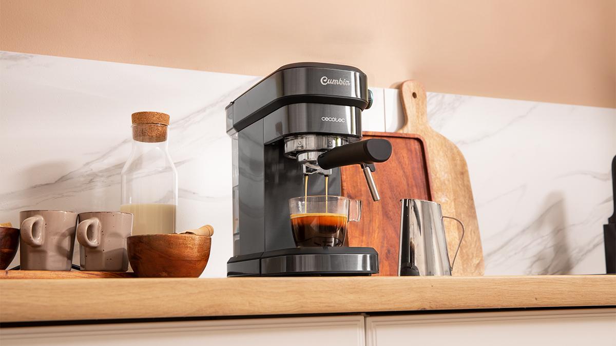 Espressor Cecotec Cafelizzia 890 Grey, 1350 W, 20 bar, rezervor 1,2 l, inox