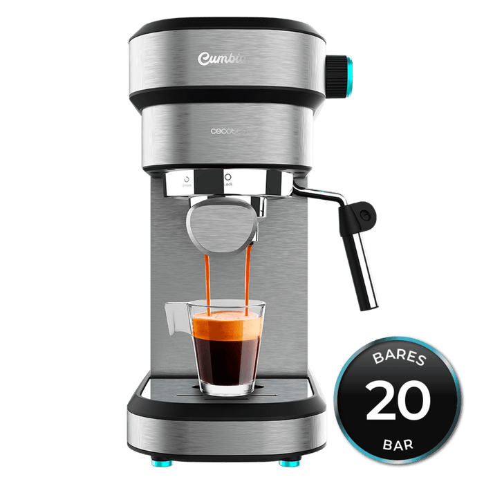Espressor Cecotec Cafelizzia 890 Grey, 1350 W, 20 bar, rezervor 1,2 l, inox