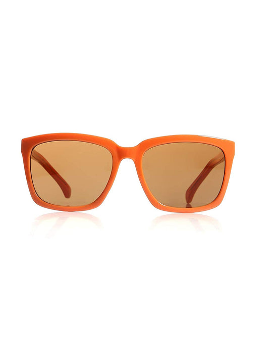 Ochelari de soare Calvin Klein Eyewear & Accessories, ramă portocalie, lentile maro