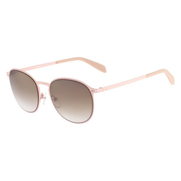 Ochelari de soare Calvin Klein Eyewear & Accessories, ramă roz, lentile maro degradé
