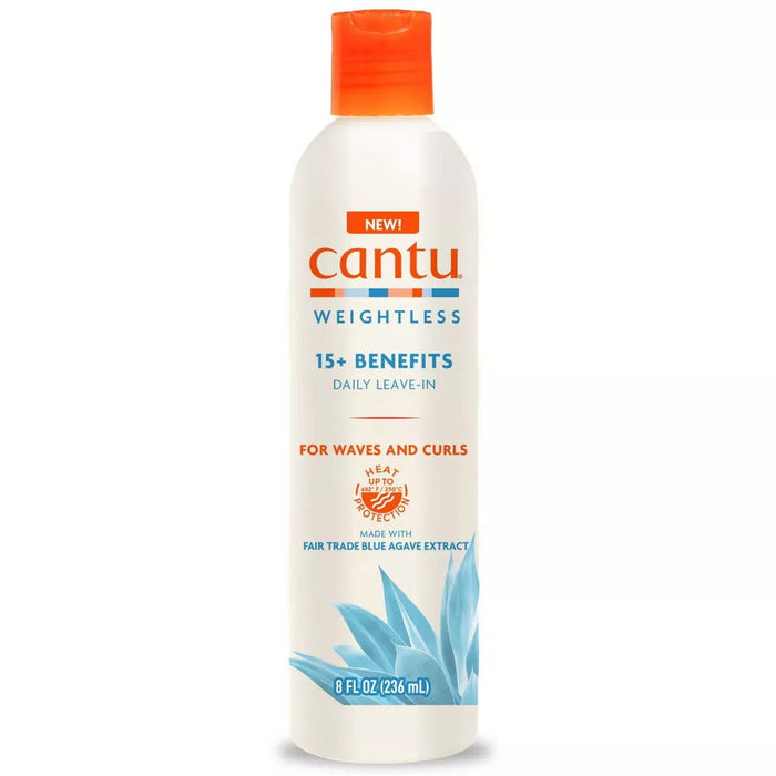 Balsam fără clătire Cantu Weightless Agave, pentru păr ondulat și creț, efect de netezire, 236 ml