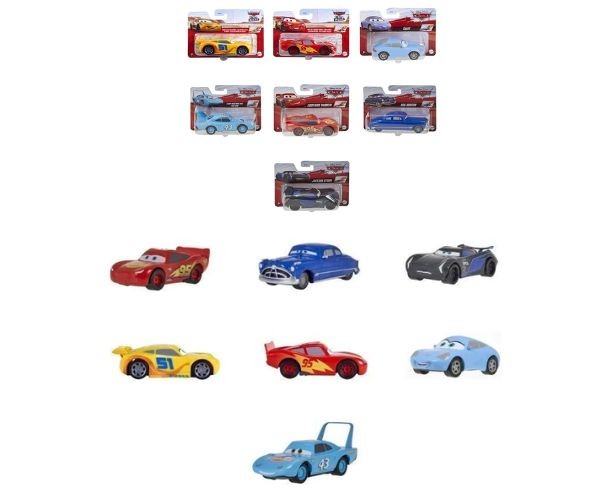 Mașinuță Mattel Cars 3, diverse modele, sistem pullback, scara 1:43