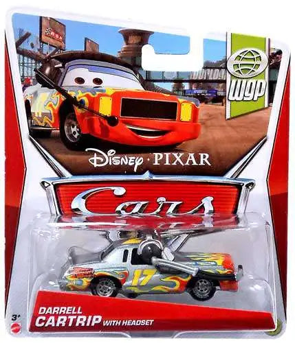 Mașinuță Mattel Cars 3, Darrell Cartrip cu cască audio, 3+ ani