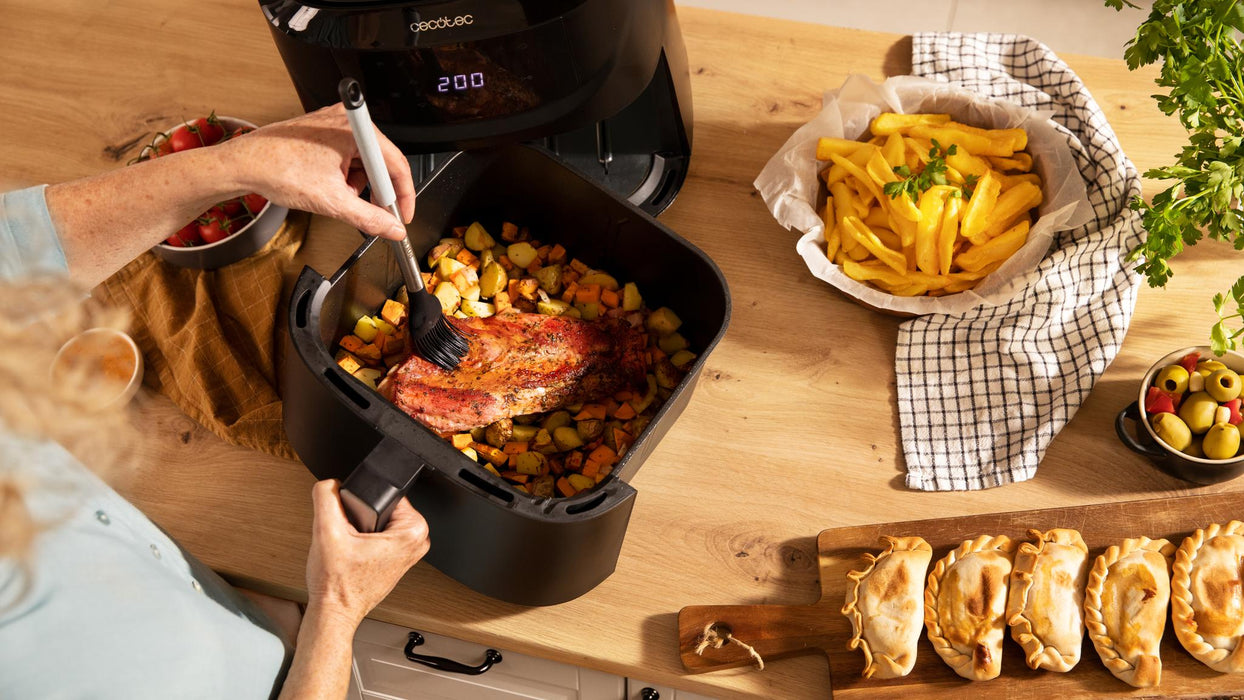 Friteuză cu aer cald Cecotec Cecofry Absolute 7600, 7,6 l, 2000 W, 8 programe, neagră