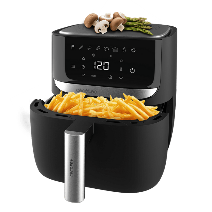 Friteuză cu aer cald Cecotec Cecofry Advance Precision, 5,5 l, 1700 W, 8 programe, neagră