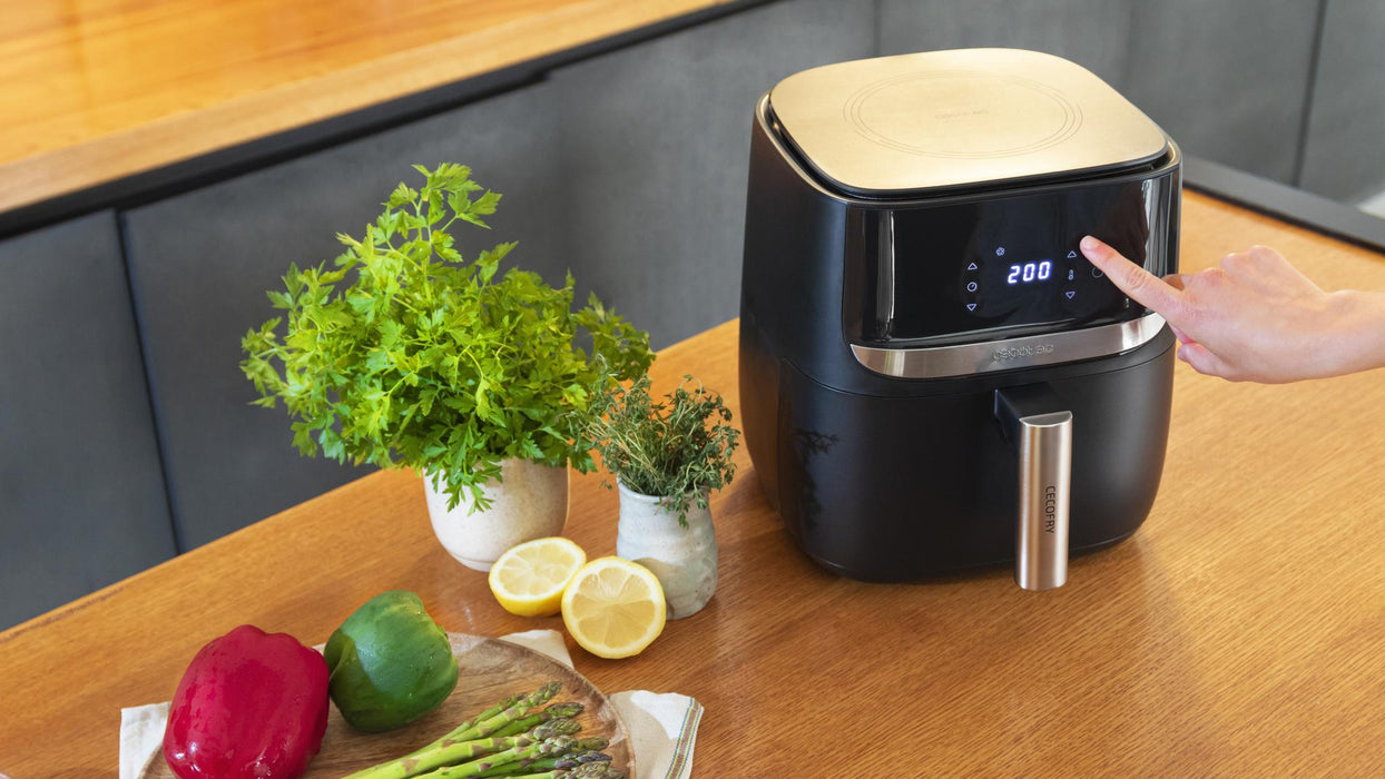 Friteuză cu aer cald Cecotec Cecofry Advance Precision, 5,5 l, 1700 W, 8 programe, neagră