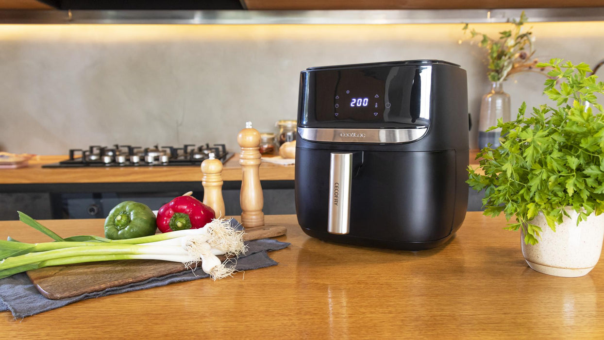 Friteuză cu aer cald Cecotec Cecofry Advance Precision, 5,5 l, 1700 W, 8 programe, neagră